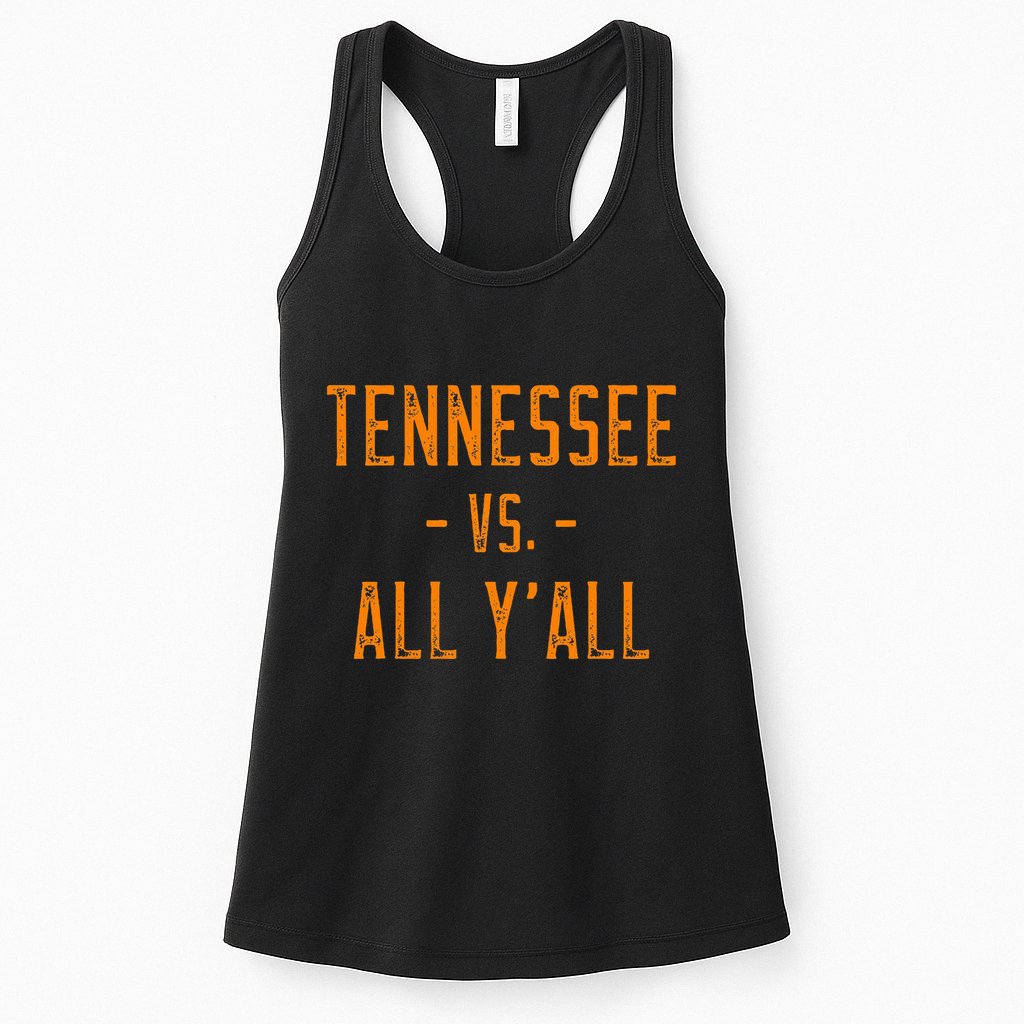 Tennessee Vs. All Y’All Sports Weathered Vintage Southern Womens Tank Top