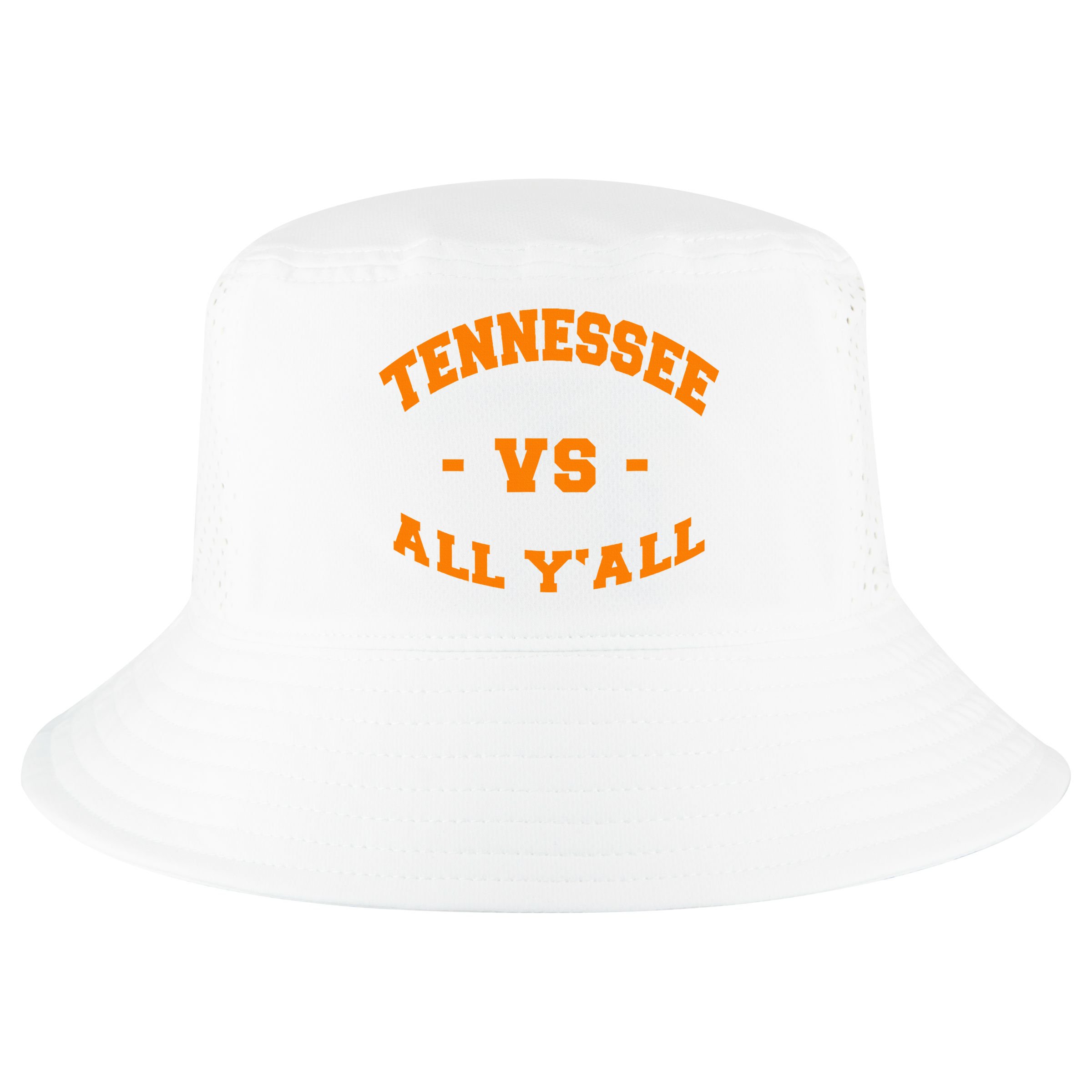 Tennessee VS All YAll Vintage Style Orange Text Cool Comfort Performance Bucket Hat