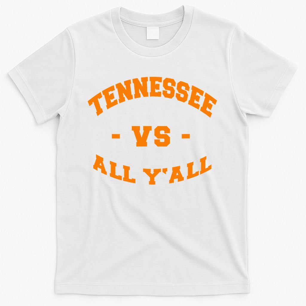 Tennessee VS All YAll Vintage Style Orange Text T-Shirt