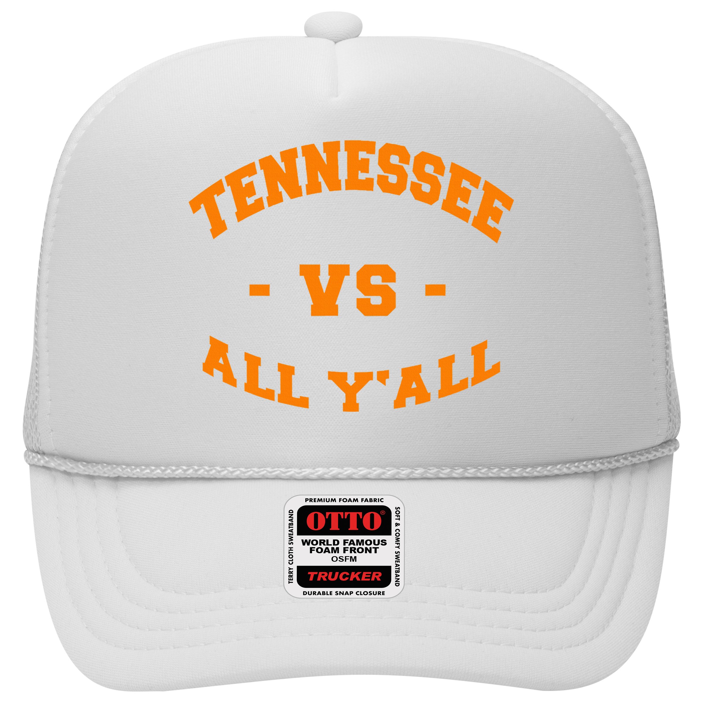 Tennessee VS All YAll Vintage Style Orange Text Hat