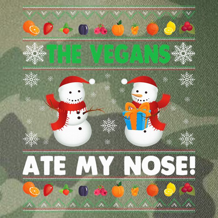 The Vegans Ate My Nose Ugly Christmas Sweater Design Legacy Tie Dye Trucker Hat