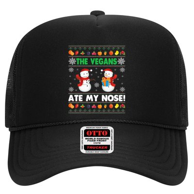 The Vegans Ate My Nose Ugly Christmas Sweater Design Trucker Hat