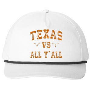 Texas Vs All Yall Snapback Five-Panel Rope Hat