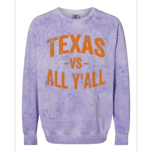 Texas Vs All Yall Colorblast Crewneck Sweatshirt