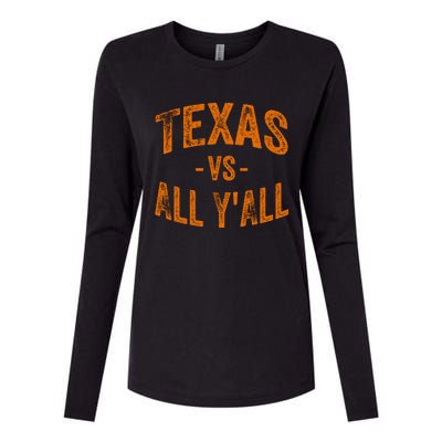 Texas Vs All Yall Womens Cotton Relaxed Long Sleeve T-Shirt