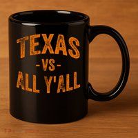Texas Vs All Yall 11oz C Handle Ceramic Mug