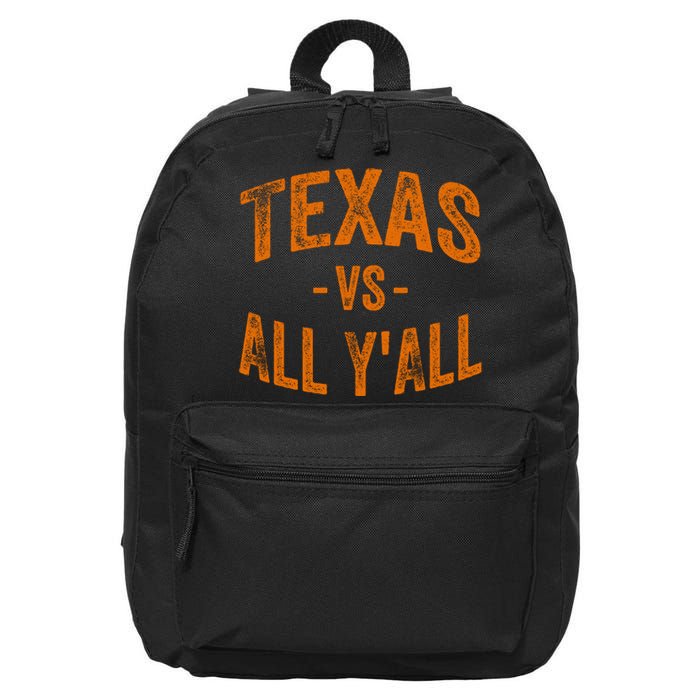 Texas Vs All Yall 16 in Basic Backpack