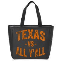 Texas Vs All Yall Zip Tote Bag