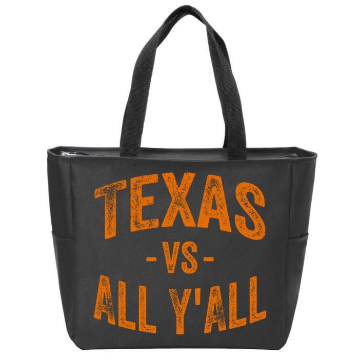 Texas Vs All Yall Zip Tote Bag