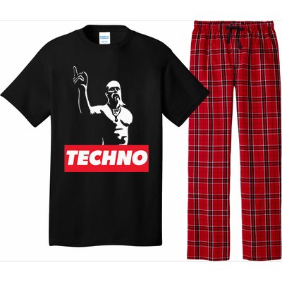 Techno Viking Art For Raver Dj Hard Techno Party Festival Pajama Set