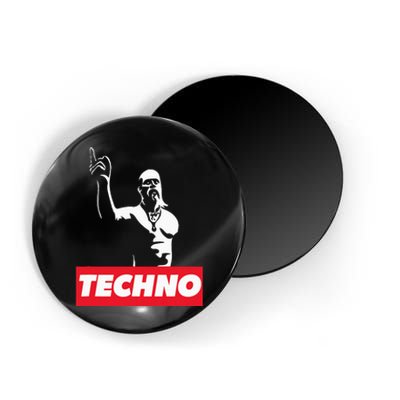 Techno Viking Art For Raver Dj Hard Techno Party Festival Magnet