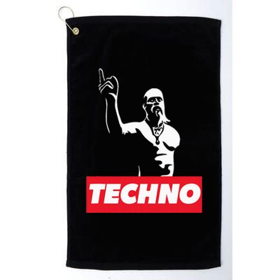 Techno Viking Art For Raver Dj Hard Techno Party Festival Platinum Collection Golf Towel