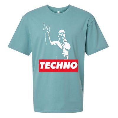 Techno Viking Art For Raver Dj Hard Techno Party Festival Sueded Cloud Jersey T-Shirt