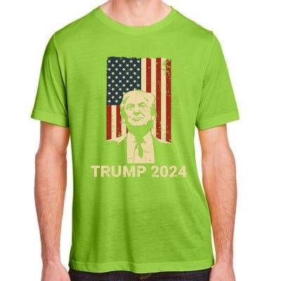 Trump Vintage America Flag Trump 2024 Gift Adult ChromaSoft Performance T-Shirt