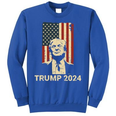 Trump Vintage America Flag Trump 2024 Gift Sweatshirt