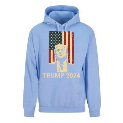 Trump Vintage America Flag Trump 2024 Gift Unisex Surf Hoodie