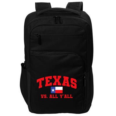 Texas Vs. All Y'All Texas Pride Home State Texas Shape Impact Tech Backpack