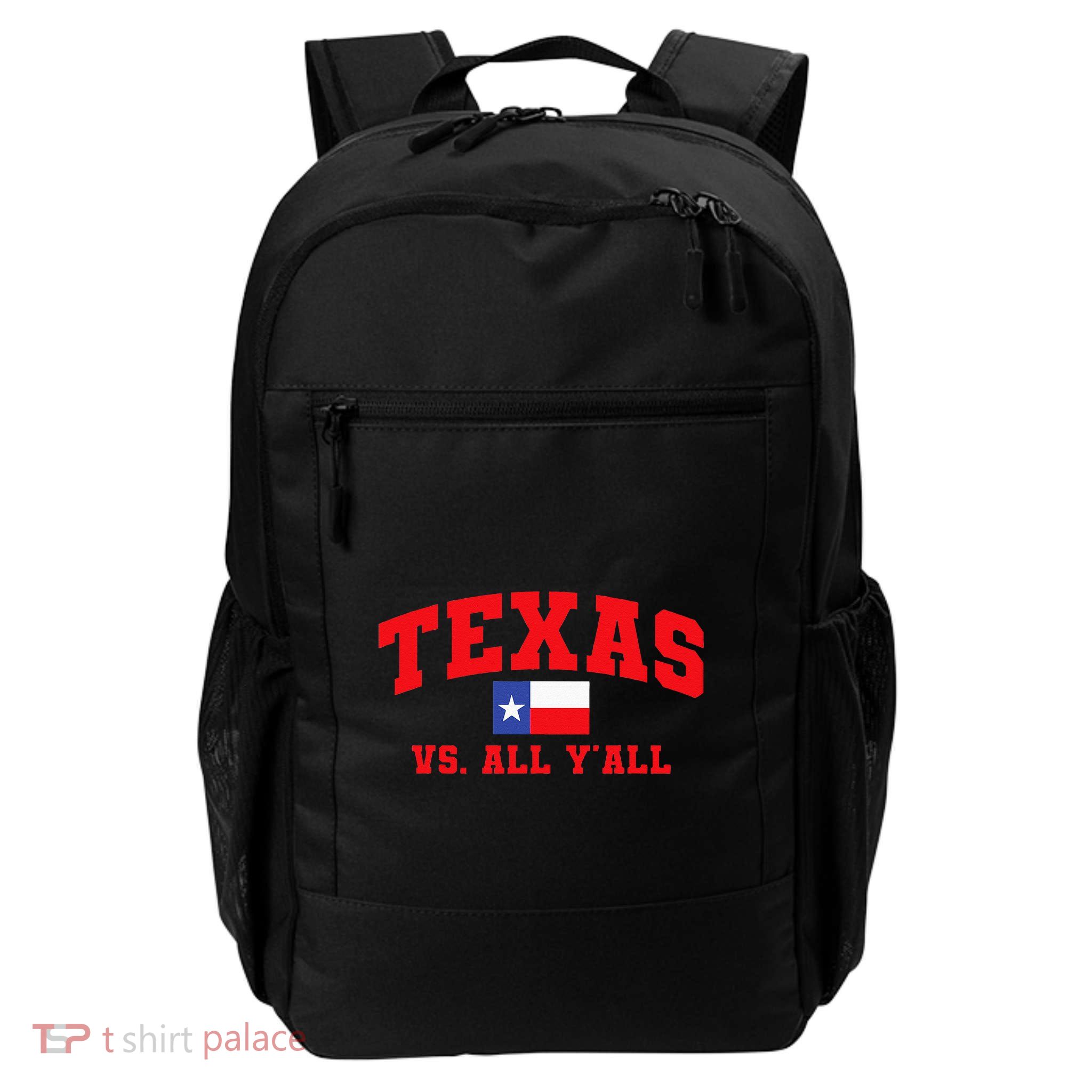 Texas Vs. All Y'All Texas Pride Home State Texas Shape Backpack