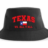 Texas Vs. All Y'All Texas Pride Home State Texas Shape Sustainable Bucket Hat
