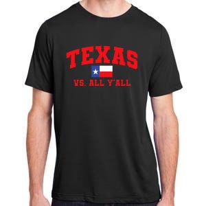 Texas Vs. All Y'All Texas Pride Home State Texas Shape Adult ChromaSoft Performance T-Shirt