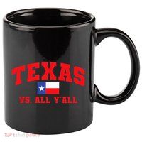 Texas Vs. All Y'All Texas Pride Home State Texas Shape 11oz C Handle Ceramic Mug