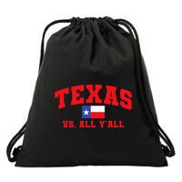 Texas Vs. All Y'All Texas Pride Home State Texas Shape Drawstring Bag