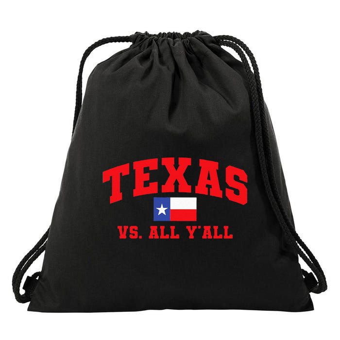 Texas Vs. All Y'All Texas Pride Home State Texas Shape Drawstring Bag