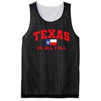 Texas Vs. All Y'All Texas Pride Home State Texas Shape Mesh Reversible Basketball Jersey Tank