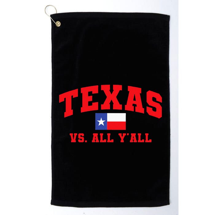 Texas Vs. All Y'All Texas Pride Home State Texas Shape Golf Towel