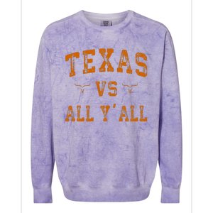 Texas Vs All Yall Colorblast Crewneck Sweatshirt