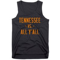 Tennessee Vs All Y’all Sports Weathered Vintage Southern Tank Top