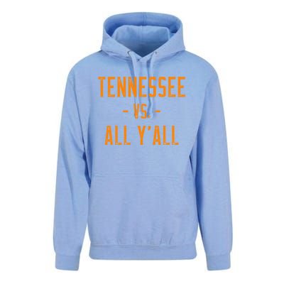 Tennessee Vs All Y’all Sports Weathered Vintage Southern Unisex Surf Hoodie