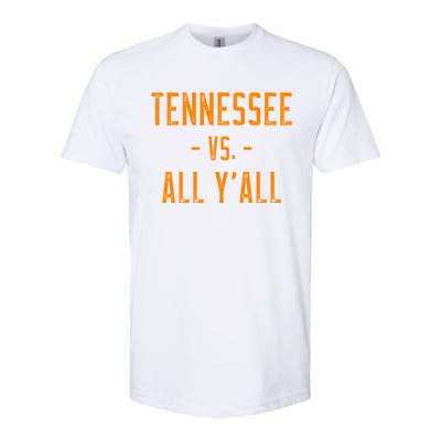 Tennessee Vs All Y’all Sports Weathered Vintage Southern Softstyle CVC T-Shirt