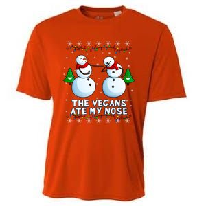 The Vegans Ate My Nose Gift Funny Christmas Great Gift Cooling Performance Crew T-Shirt