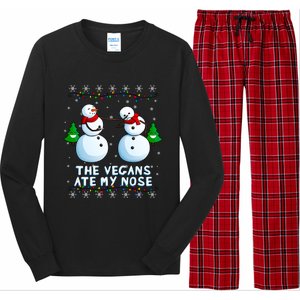 The Vegans Ate My Nose Gift Funny Christmas Great Gift Long Sleeve Pajama Set