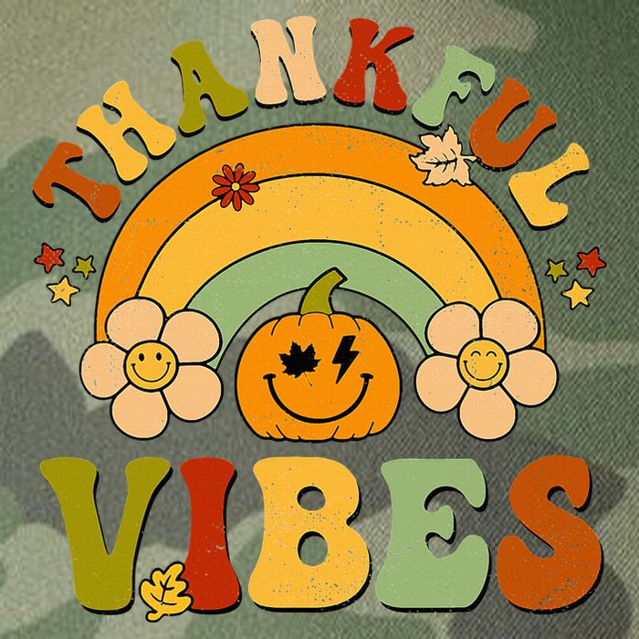 Thankful Vibes Autumn Pumpkin Harvest Festive Legacy Tie Dye Trucker Hat
