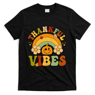Thankful Vibes Autumn Pumpkin Harvest Festive T-Shirt