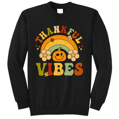 Thankful Vibes Autumn Pumpkin Harvest Festive Tall Sweatshirt