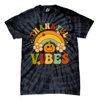 Thankful Vibes Autumn Pumpkin Harvest Festive Tie-Dye T-Shirt