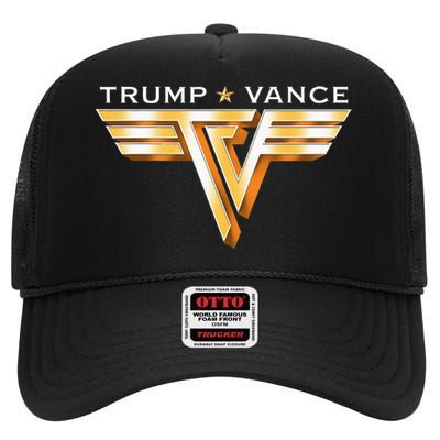 Trump Vance America Pro Trump 2024 High Crown Mesh Back Trucker Hat