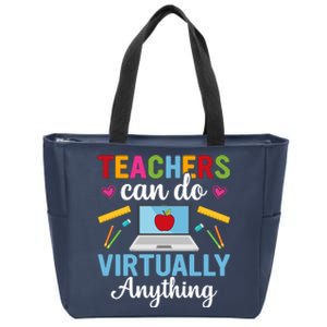 Teacher Virtuality Back To School Gift Zip Tote Bag