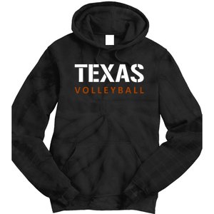 Texas Volleyball Block Style Tie Dye Hoodie