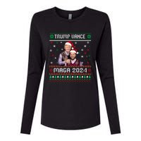 Trump Vance Brothers Maga 2024 Christmas Ugly Sweater Xmas Sweatshirt Womens Cotton Relaxed Long Sleeve T-Shirt