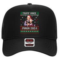 Trump Vance Brothers Maga 2024 Christmas Ugly Sweater Xmas Sweatshirt High Crown Mesh Back Trucker Hat