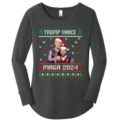 Trump Vance Brothers Maga 2024 Christmas Ugly Sweater Xmas Sweatshirt Women's Perfect Tri Tunic Long Sleeve Shirt