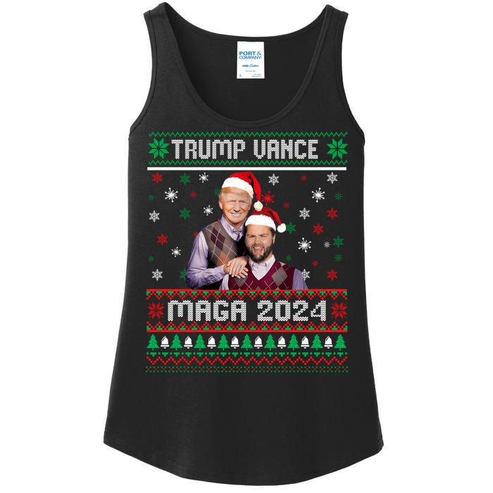 Trump Vance Brothers Maga 2024 Christmas Ugly Sweater Xmas Sweatshirt Ladies Essential Tank