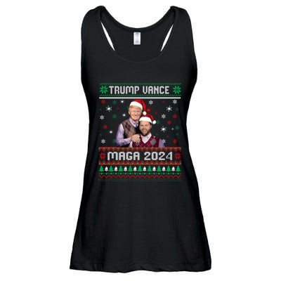 Trump Vance Brothers Maga 2024 Christmas Ugly Sweater Xmas Sweatshirt Ladies Essential Flowy Tank