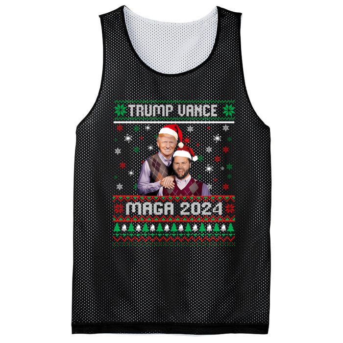 Trump Vance Brothers Maga 2024 Christmas Ugly Sweater Xmas Sweatshirt Mesh Reversible Basketball Jersey Tank