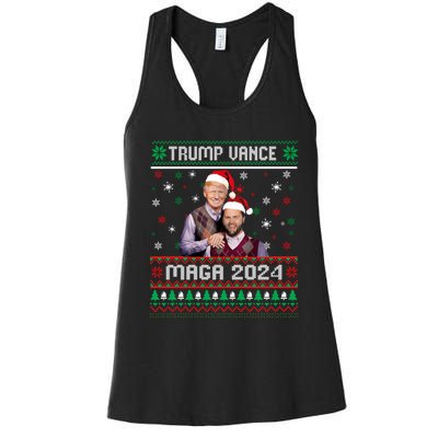 Trump Vance Brothers Maga 2024 Christmas Ugly Sweater Xmas Sweatshirt Women's Racerback Tank