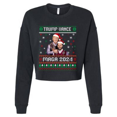 Trump Vance Brothers Maga 2024 Christmas Ugly Sweater Xmas Sweatshirt Cropped Pullover Crew